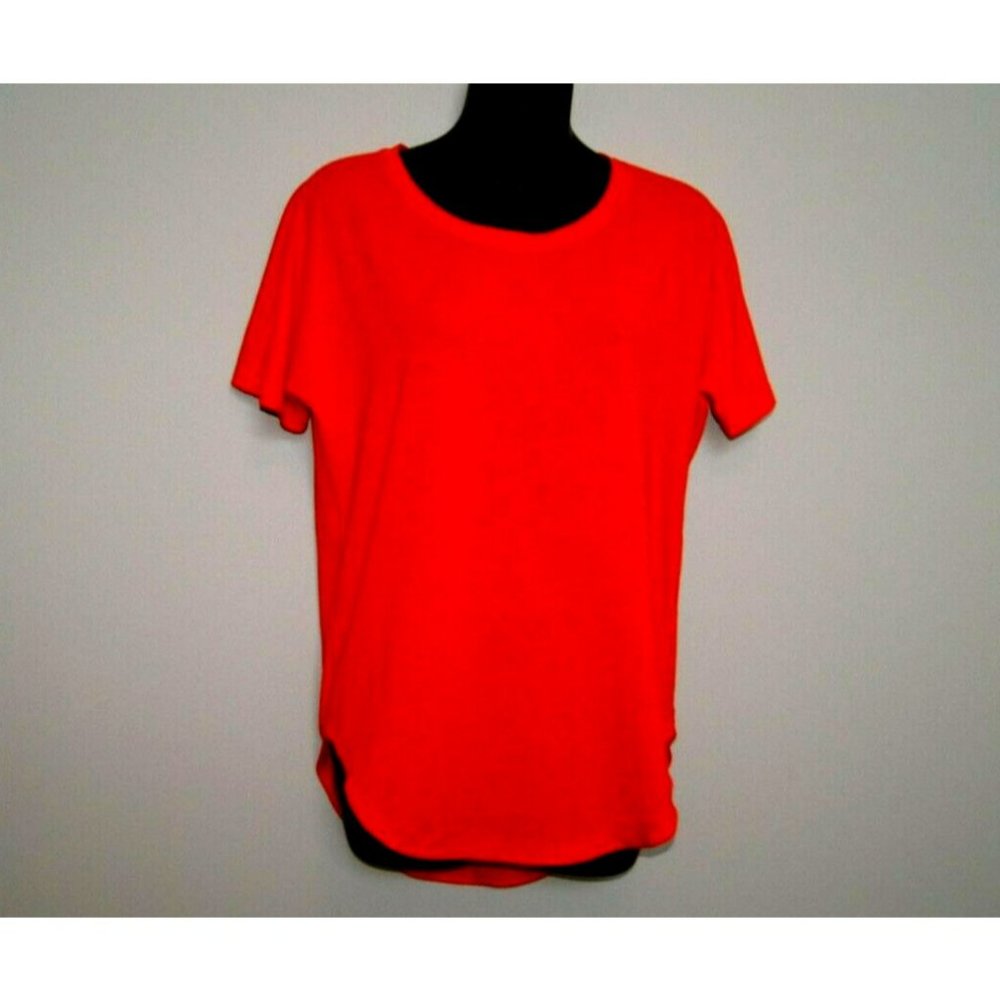 Lucy Athletic Wear Size XS Final Rep Short Sleeve Top Orange Red